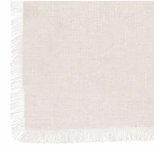 Nappe En Coton à Franges 150 X 250 Cm Blanc - Chic Et Élégante