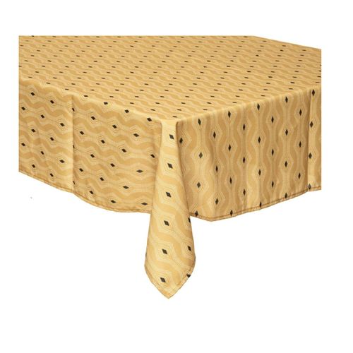 Nappe Rectangulaire Imprimée Graphique Ocre 140 X 240 Cm