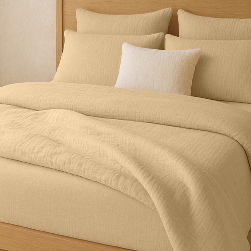 Drap-housse 180 X 200 Cm Gaze De Coton Lavé Beige