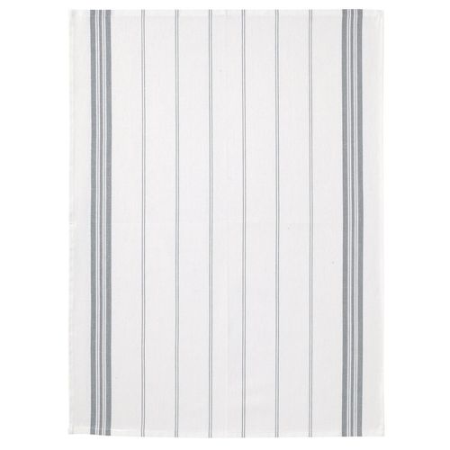 Lot De 2 Torchons Rayé Gris Stone 50 X 70 Cm