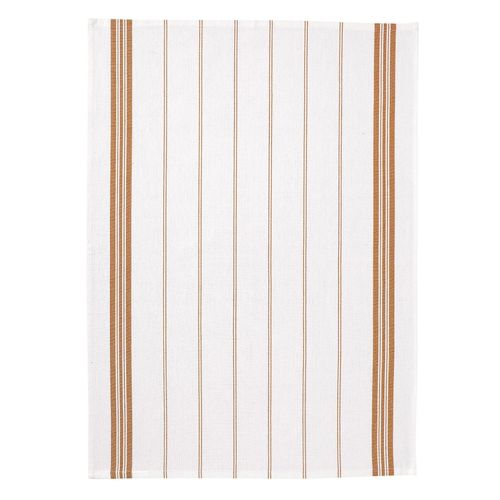 Lot De 2 Torchons Rayé Terracotta 50 X 70 Cm