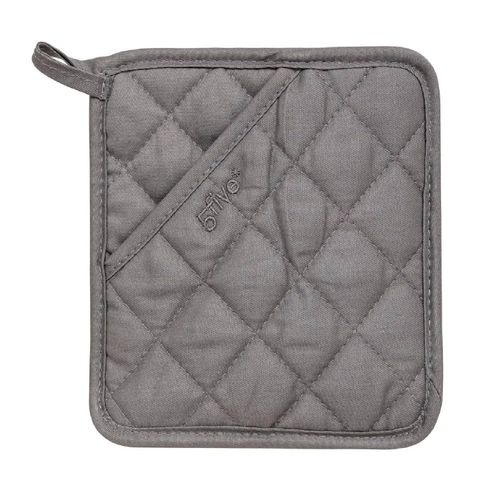 Manique De Cuisine Avec Protection Silicone Gris