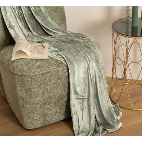 Plaid 130 X 160 Cm Collection Olis Vert Celadon