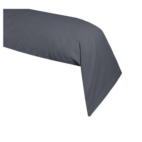 Taie De Traversin Percale 45 X 185 Cm Elyse Anthracite