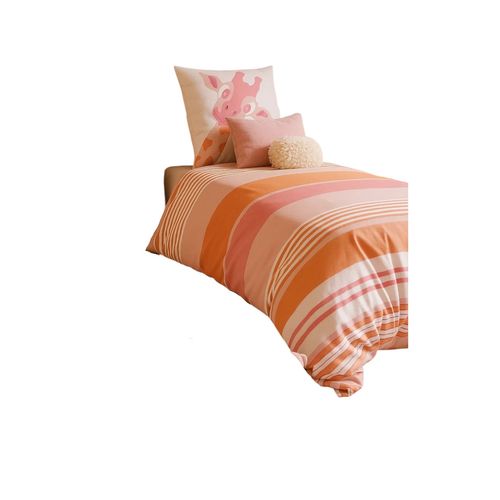 Housse De Couette + 1 Taie 140 X 200 Cm Jolie Girafe