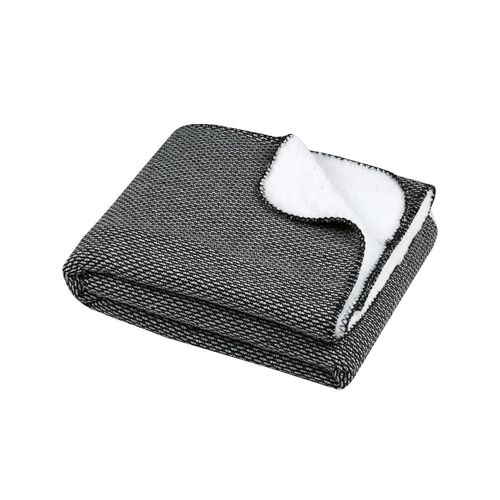 Plaid 130 X 160 Cm Sherpa Kookie Noir