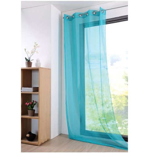 Voilage Uni 135 X 260 Cm Mona Bleu Celadon