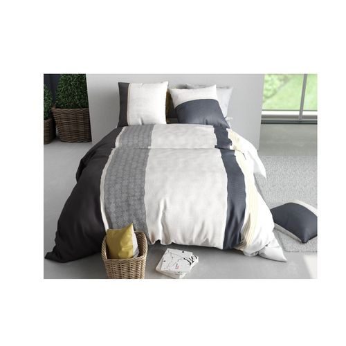 Housse Couette + 2 Taies 220 X 240 Cm Bande Stratus