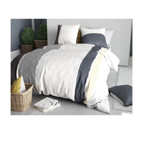 Housse Couette + 2 Taies 220 X 240 Cm Bande Stratus