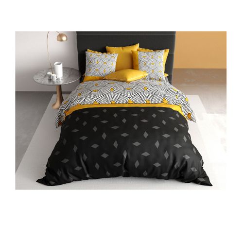 Housse Couette + 2 Taies 220 X 240 Cm Geometrique Faro