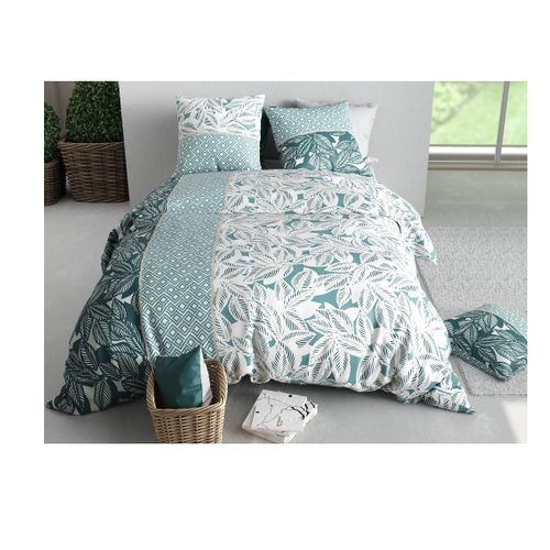 Housse Couette + 2 Taies 220 X 240 Cm Feuillage Lumineux