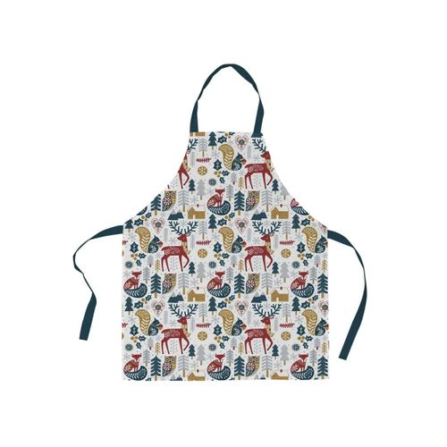 Tablier En Coton 85 Cm Animaux D Hiver