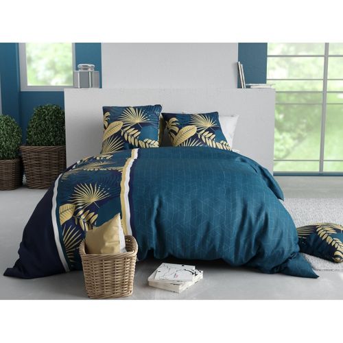 Housse Couette + 2 Taies 240 X 260 Cm Feuillage Tropea