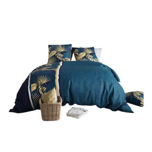 Housse Couette + 2 Taies 240 X 260 Cm Feuillage Tropea