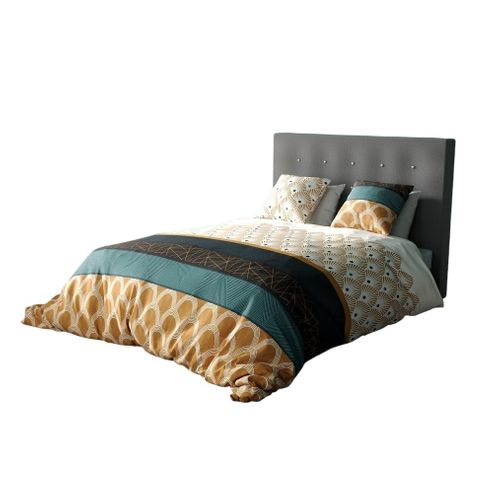 Housse Couette + 2 Taies 220 X 240 Cm Art Deco Bangy
