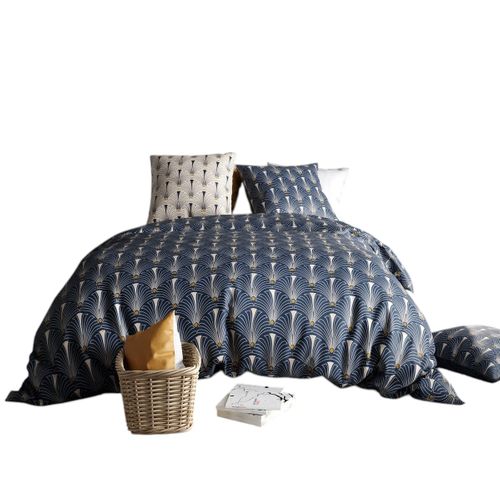 Housse Couette + 2 Taies 240 X 260 Cm Plumes De Paon