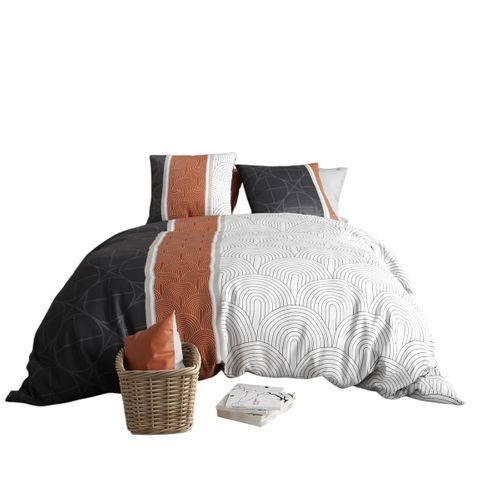 Housse Couette + 2 Taies 220 X 240 Cm Art Deco Ekinose