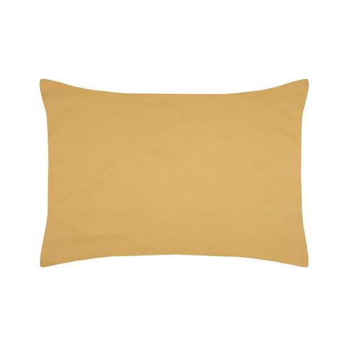 1 Taie D'oreiller Percale De Coton Uni 50 X 70 Cm Elysee Moutarde
