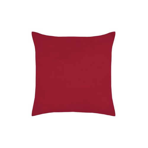 1 Taie D'oreiller Percale De Coton Uni 63 X 63 Cm Elysee Rouge