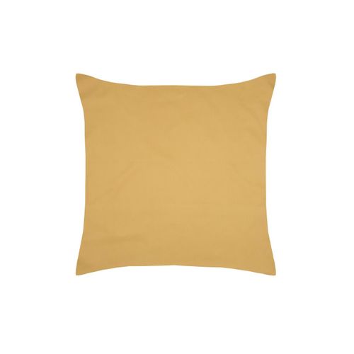 1 Taie D'oreiller Percale De Coton Uni 63 X 63 Cm Elysee Moutarde