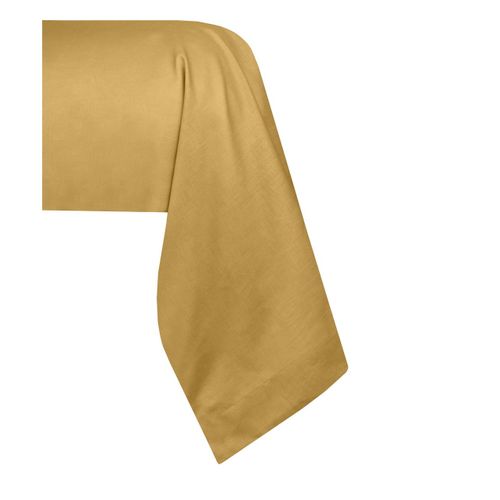 1 Taie De Traversin Percale De Coton Uni 45 X 185 Cm Elysee Moutarde