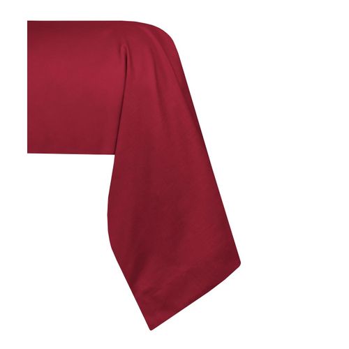 1 Taie De Traversin Percale De Coton Uni 45 X 185 Cm Elysee Rouge