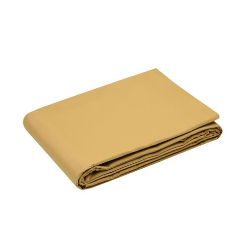Housse De Couette En Percale De Coton Uni 240 X 220 Cm Elysée Moutarde