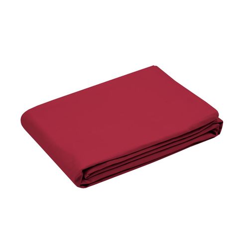 Housse De Couette En Percale De Coton Uni 260 X 240 Cm Elysée Rouge