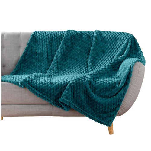 Plaid Flanelle Relief 125 X 150 Cm Mini Breetzy Bleu