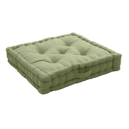 Coussin De Sol Uni 50 X 50 Cm Panama Vert Olive