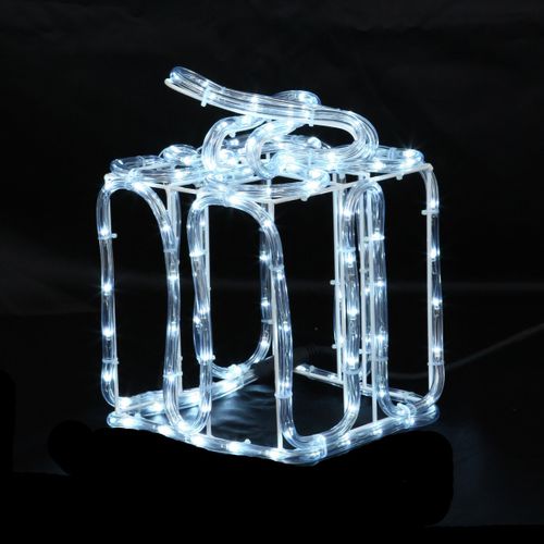 Cadeau De Noël Lumineux 144 LED Décoration Solaire Blanc Froid