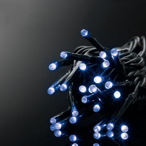 Guirlande Exterieur 180 LED Bleu 20m Fil Noir