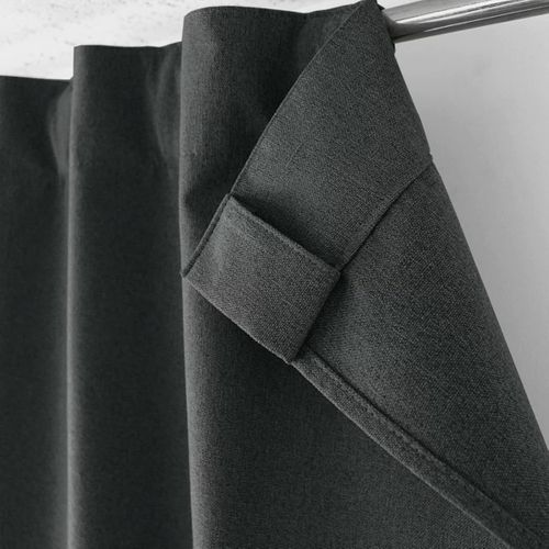 1 Rideau Occultant Total 140 X 240 Cm Eclipse Gris Fonce