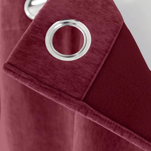 1 Rideau Thermique 140 X 260 Cm Velvet Rouge