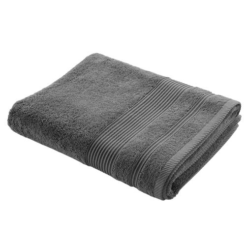 Serviette Ou Drap De Bain En Coton 90 X 150 Cm Tendresse Anthracite