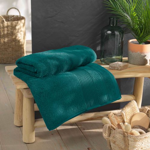 Serviette Ou Drap De Bain En Coton 90 X 150 Cm Tendresse Emeraude