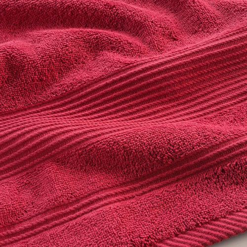 Serviette Ou Drap De Bain En Coton 90 X 150 Cm Tendresse Rouge