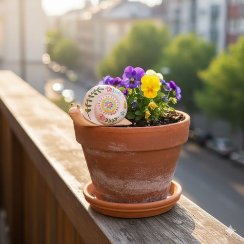 Escargot Décor Floral 14 X 8 X 7 Cm