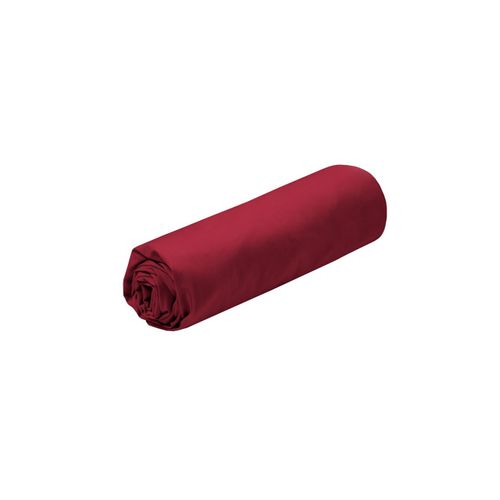 Drap Housse Percale De Coton 90 X 190 Cm Rouge