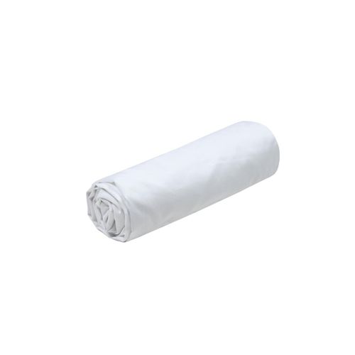 Drap Housse Percale De Coton 200 X 200 Cm Blanc