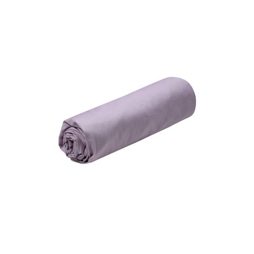 Drap Housse Percale De Coton 160 X 200 Cm Parme Violet