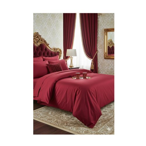Drap Housse Percale De Coton 180 X 200 Cm Rouge