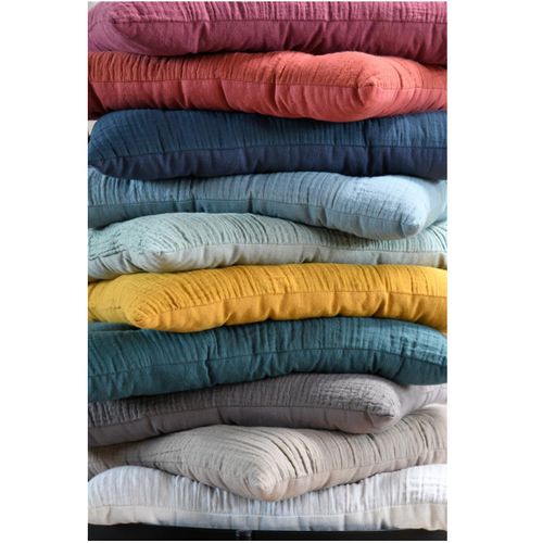 Assise De Chaise Matelassée En Coton 38 X 38 Cm Pop Colors Ecru