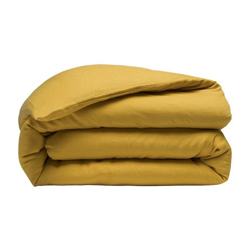 Housse De Couette En Lin Lavé 240 X 260 Cm Curry
