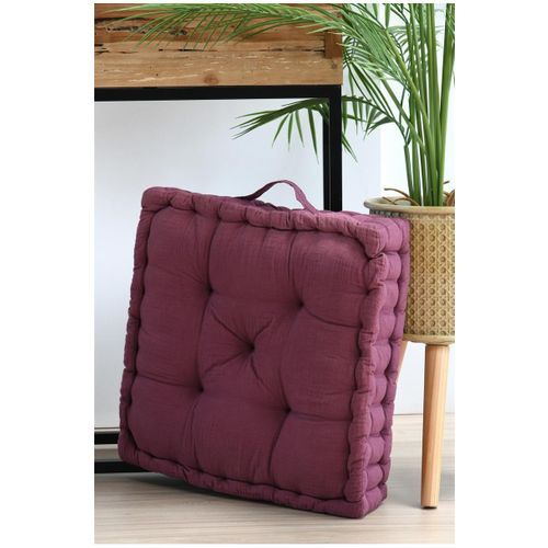 Coussin De Sol Gaze De Coton 45 X 45 Cm Pop Colors Pourpre