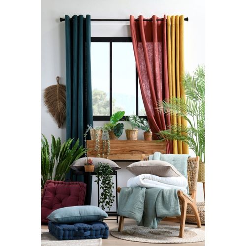 Coussin De Sol Gaze De Coton 45 X 45 Cm Pop Colors Pourpre