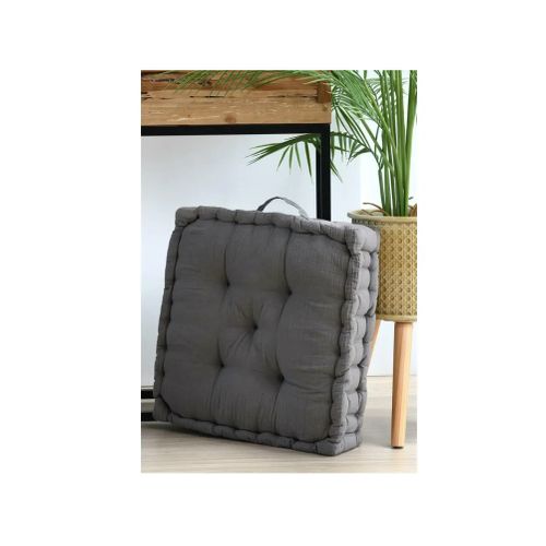 Coussin De Sol Gaze De Coton 45 X 45 Cm Pop Colors Taupe