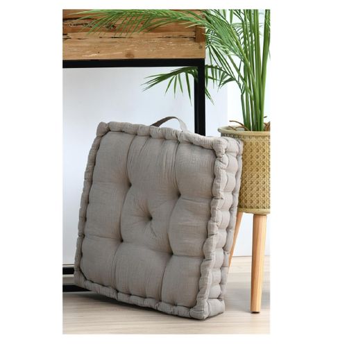 Coussin De Sol Gaze De Coton 45 X 45 Cm Pop Colors Beige Sable