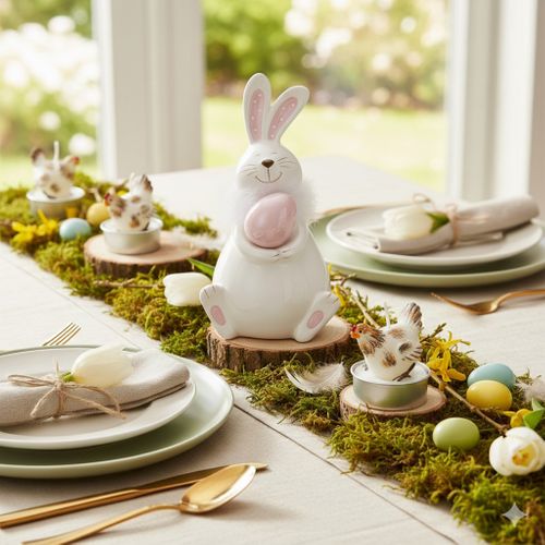 Décoration Un Lapin De Pâques En Céramique