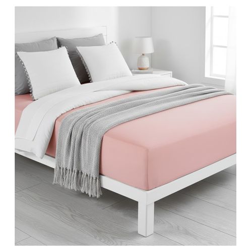 Drap Housse Jersey 140 X 190 Cm Rose Dragée